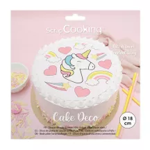 1 cake topper in fondente "Unicorn