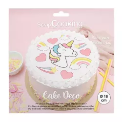 1 cake topper in fondente "Unicorn