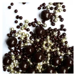 Perlenmischung aus Zucker und dunkler Schokolade - 50g