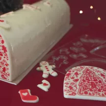 Transfer mould for christmas log
