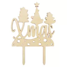 Topper "Xmas" in wood