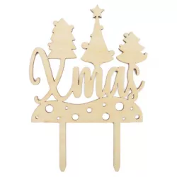 Topper "Xmas" in wood