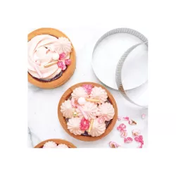 4 anneaux perforés pour tartelettes - ronds
