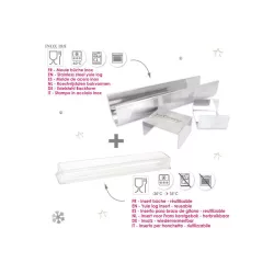 Stainless steel log mould with insert