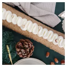 1 stampo per bûche in acciaio inox con lunghezza regolabile