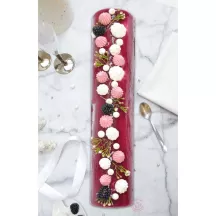 1 stampo per bûche in acciaio inox con lunghezza regolabile