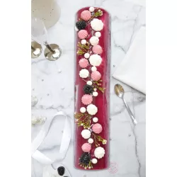 Moule à bûche en inox à longueur réglable