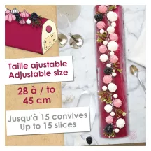 1 Adjustable length stainless steel Christmas log mould