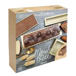 Bûche set 3-piece with mold, insert and mat