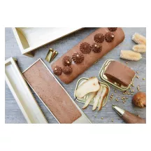 Bûche set 3-piece with mold, insert and mat