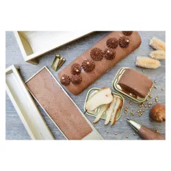 Bûche set 3-piece with mold, insert and mat