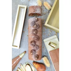 Bûche set 3-piece with mold, insert and mat