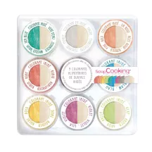 9 colorants alimentaires en poudre irisés de surface