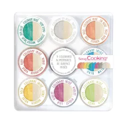 9 iridescent surface food colouring powders