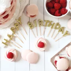 Candele dorate "Buon compleanno