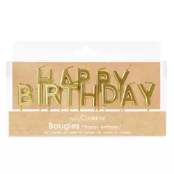 Golden candles "Happy Birthday"