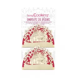 Christmas log decoration enchanted forest