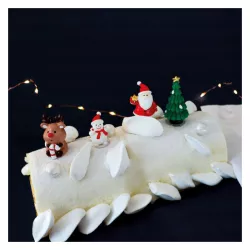 4 Cake toppers Père Noël et renne