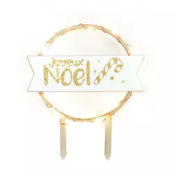 Topper led "Joyeux Noël" in wood