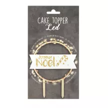 Topper led "Joyeux Noël" in wood