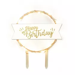 Topper led "Happy Birthday" in wood