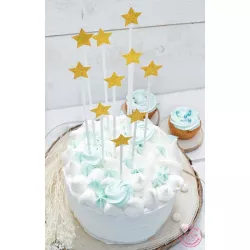 Cake toppers "stars" - gold