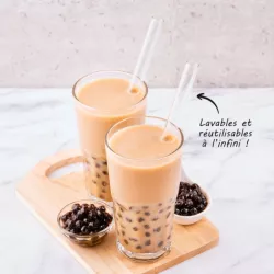 4 Glass straws