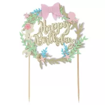 1 Cake Topper "Happy Birthday" Meerjungfrau