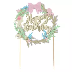 1 Cake Topper "Happy Birthday" Mermaid