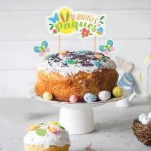 3 "Joyeuses Pâques" cake toppers