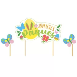 3 toppers per torta "Joyeuses Pâques