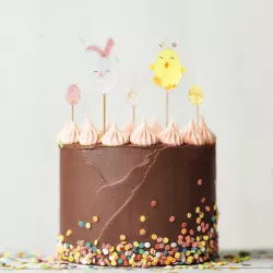 5 Bunny and chick cake toppers