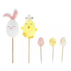 5 Bunny and chick cake toppers