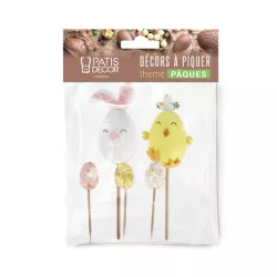 5 cake topper per coniglietti e pulcini