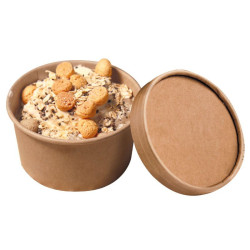 Coppa gelato con coperchio kraft