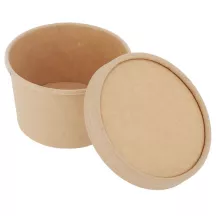 8 coppette da gelato con coperchio kraft