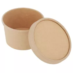 8 coppette da gelato con coperchio kraft