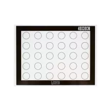 Macaron Tapis en silicone avec Pochoir 40 x 30 cm - Tapis de cuisson