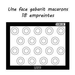 Silicone mat with macarons and eclairs prints