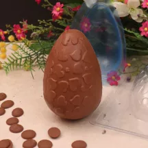 Schokoladenform 3D Ei mit Herzmotiven