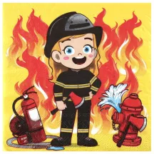 20 Feuerwehr Servietten