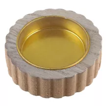 1 Kerzenhalter festonierter aus Holz