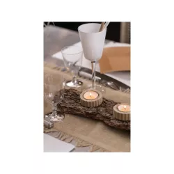1 Porte-bougie festonné en bois