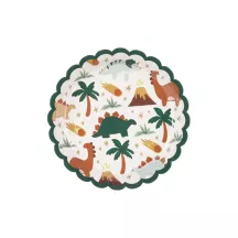 6 Small paper plates dinosaur
