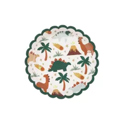6 Small paper plates dinosaur