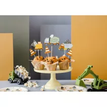 6 Baustelle Cake Toppers
