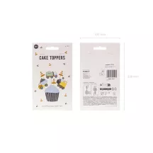 6 Baustelle Cake Toppers