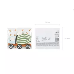 20 Construction site machine napkins