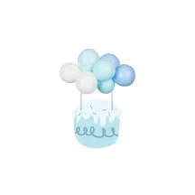 Topper per torta con palloncini blu