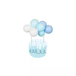 Topper per torta con palloncini blu